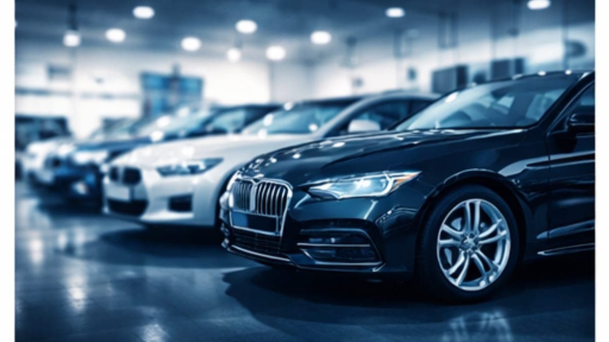 A BMW vehicle at a franchised dealer service centre