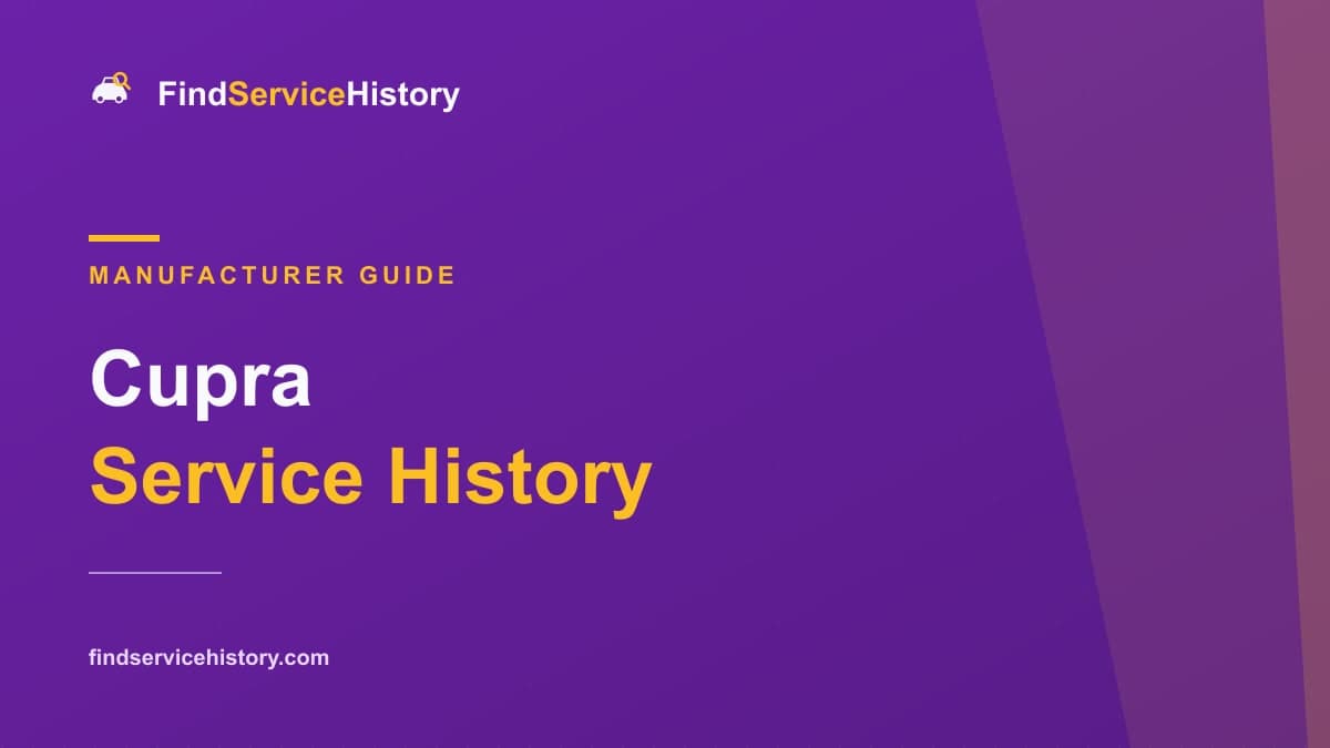 Guide to checking Cupra service history