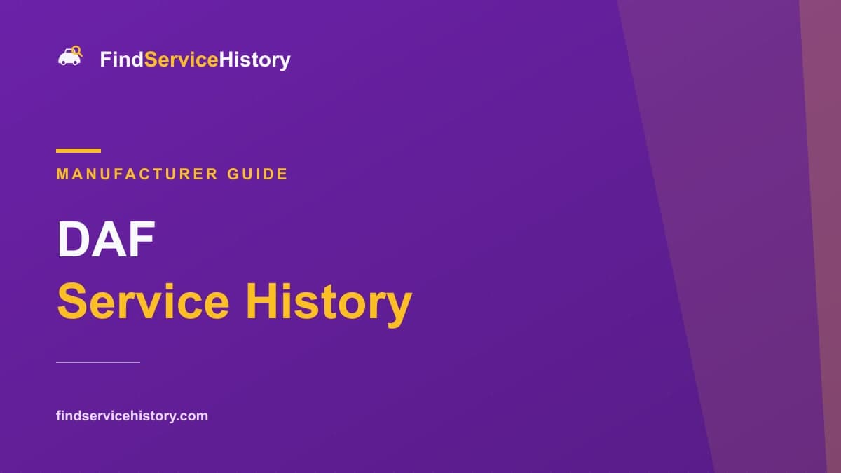 Guide to checking DAF service history
