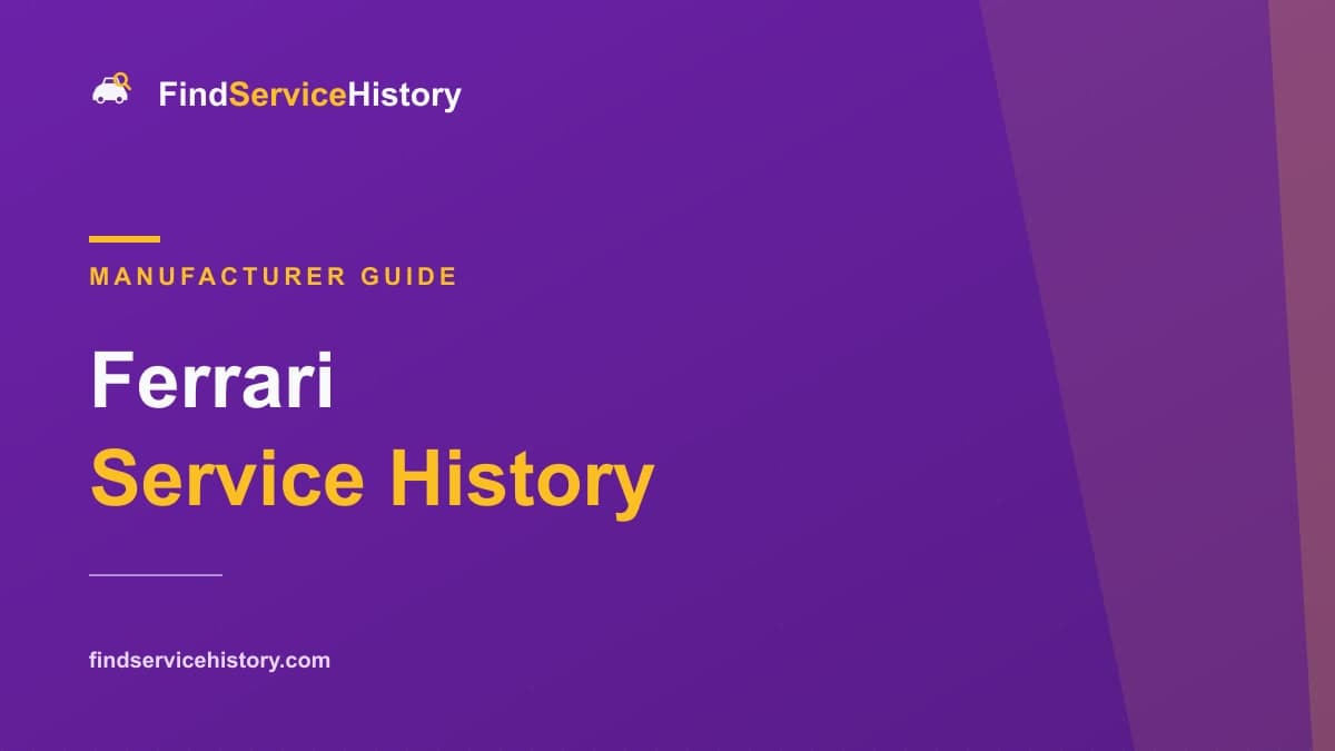 Guide to checking Ferrari service history