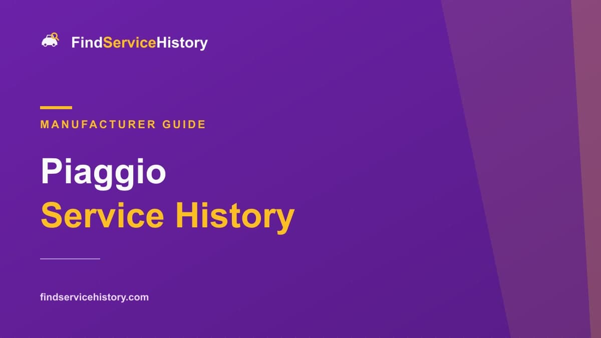 Guide to checking Piaggio service history