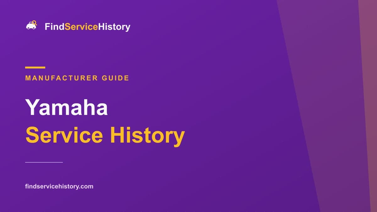 Guide to checking Yamaha service history
